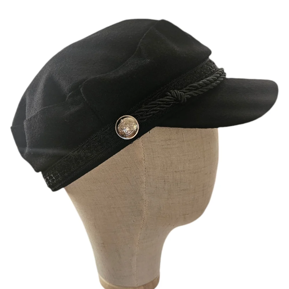 Black Page Boy Cap